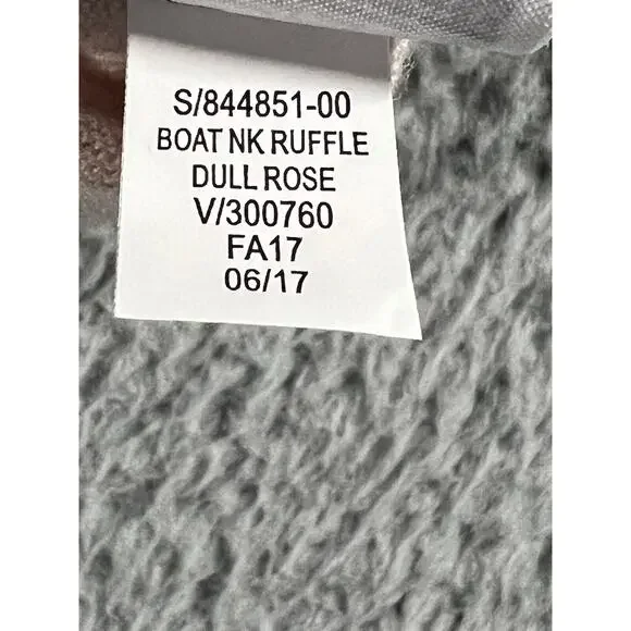 Gap Sweater Women 2XL Merino Wool Boat Neck Ruffle Cottagecore Peasant Casual - Picture 9 of 9